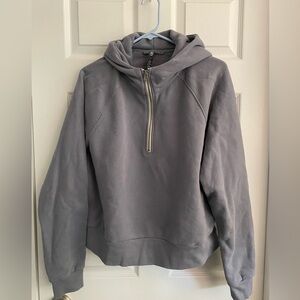 Vuori Restore Half Zip Hoodie blue gray size Large